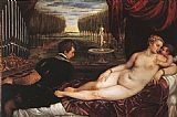 Titian Canvas Paintings - Venus with Organist and Cupid